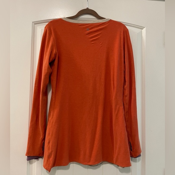 Lululemon Every Yogi Reversible Long Sleeve Top – Beige/Purple & Orange - Picture 9 of 10